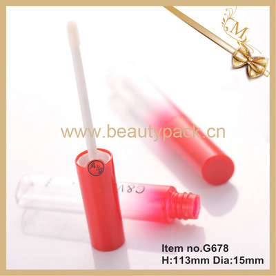 供應漸變噴鍍時尚簡約唇彩管G678 優質化妝品包裝解決方案